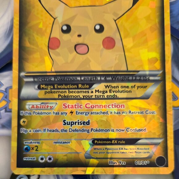 Surprised Pikachu Pokemon Card - Picture 4 of 9